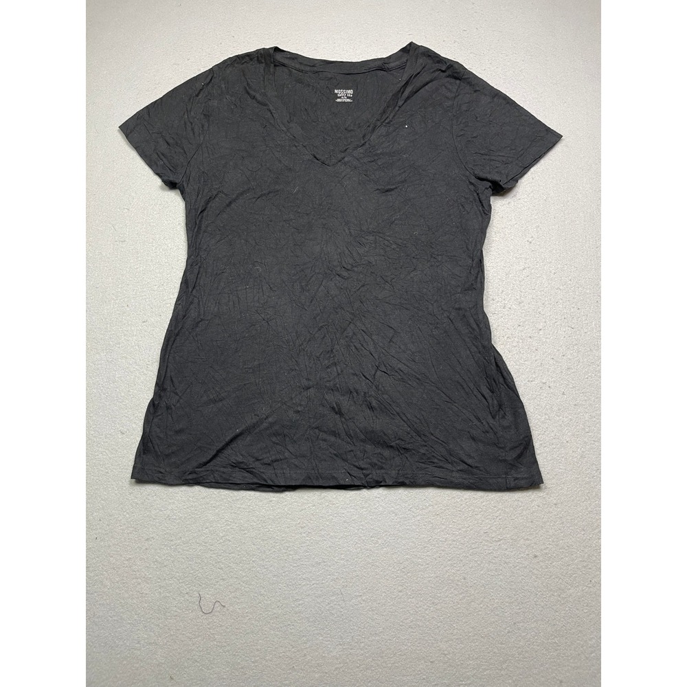 Mossimo Supply Co V-Neck Tee Knit Black XL Womens